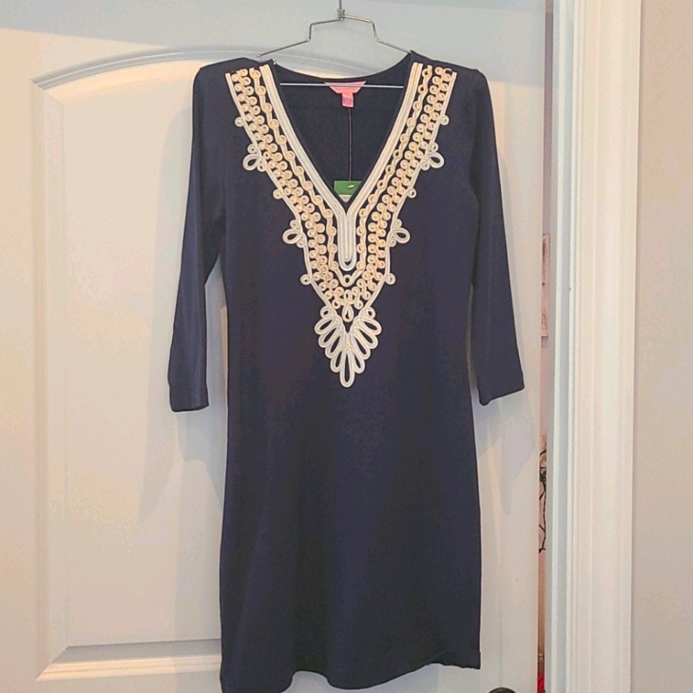 Lily Pulitzer Navy 3/4 Sleeve Dress